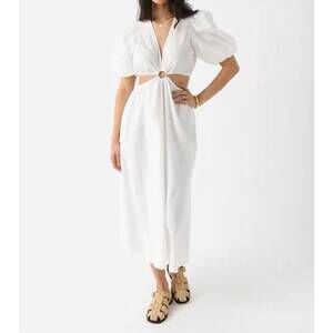 NEW DÈLUC pisarro midi dress in white